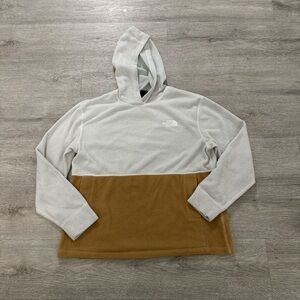 The North Face Men's White and Brown Hoodie